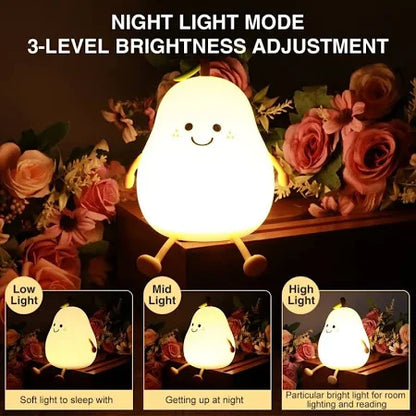 Cute Smile Pear Night Light Lamp